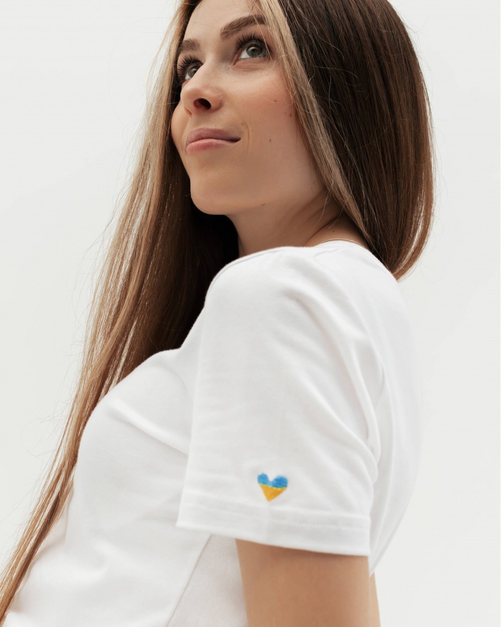 Футболка "Cute" біла, принт серце Футболка "Cute" біла, принт серце