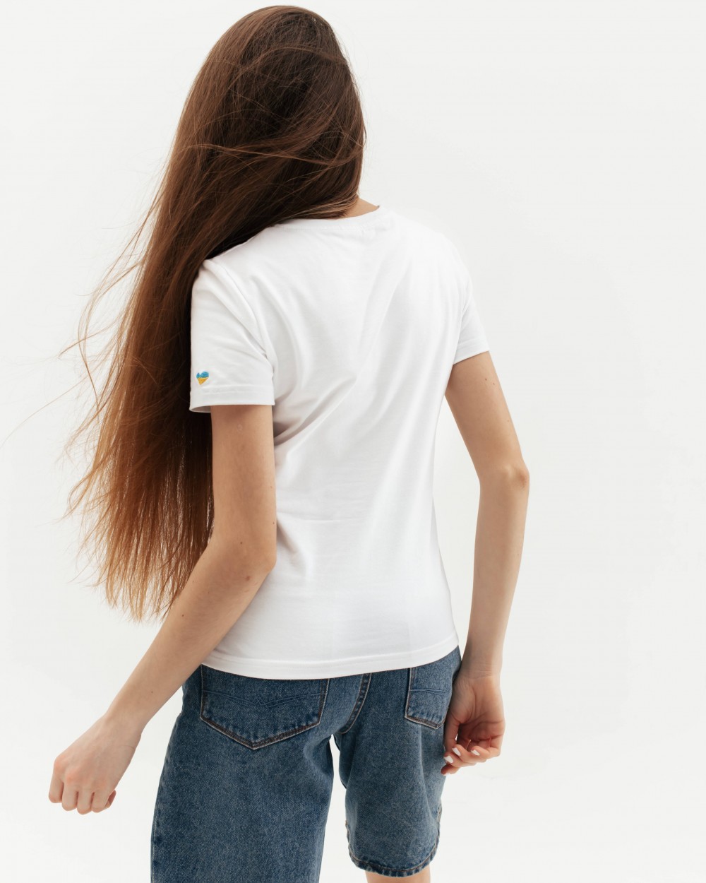 Футболка "Cute" біла, принт серце Футболка "Cute" біла, принт серце