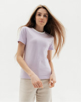 Футболка "Cute" з окантовкою, бузкова