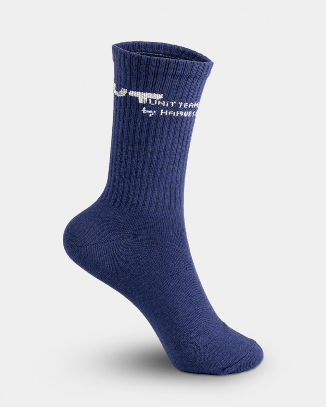 High socks, blue