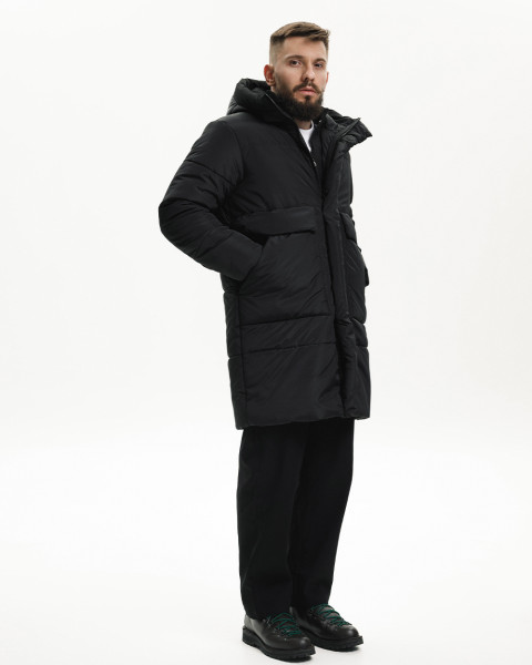 Пуховик "Long" чорний