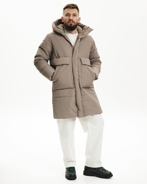 Пуховик "Long" бежевий