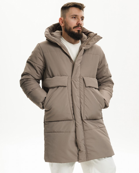 Пуховик "Long" бежевий