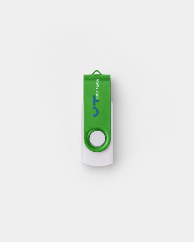 Флешка 'twister' 32 gb usb 2.0, біло-зелена