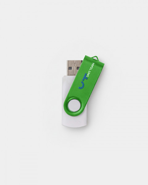 Флешка 'twister' 32 gb usb 2.0, біло-зелена