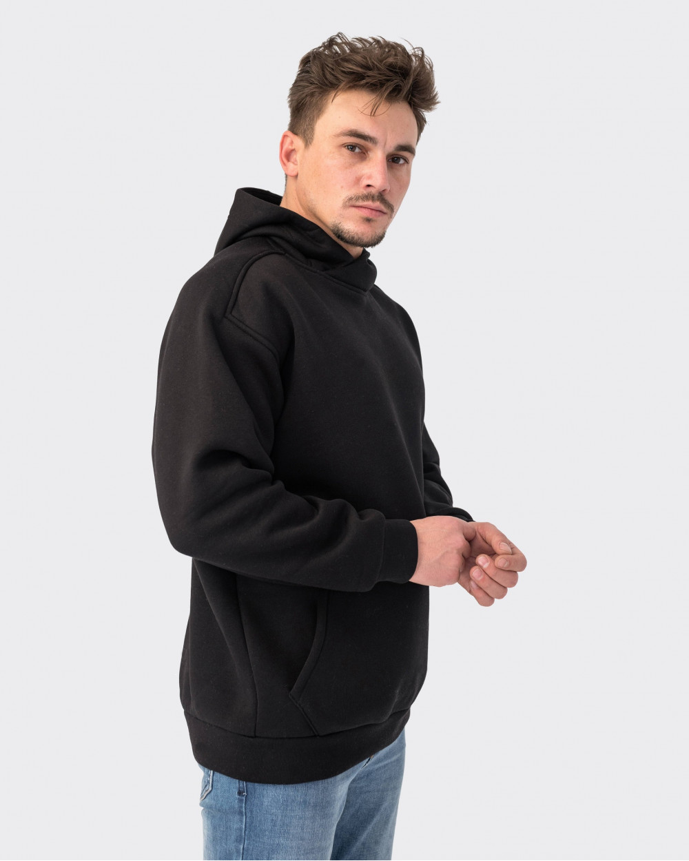 Hoodie "Essential" black-colored