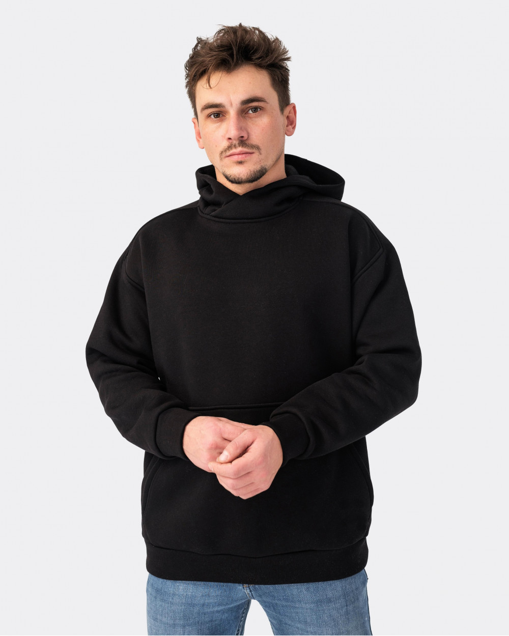 Hoodie "Essential" black-colored