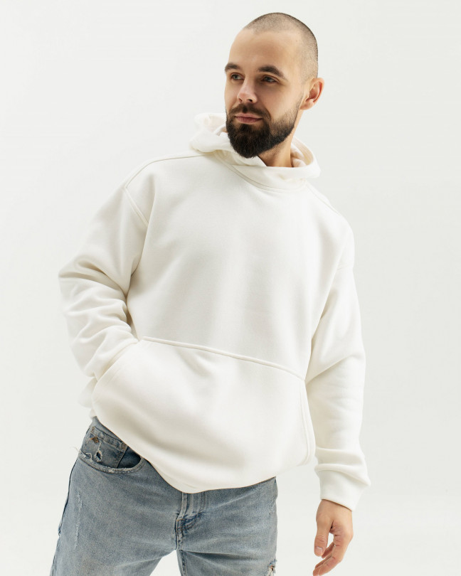 Hoodie "Essential" off-white colored