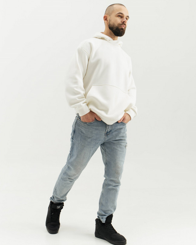 Hoodie "Essential" off-white colored