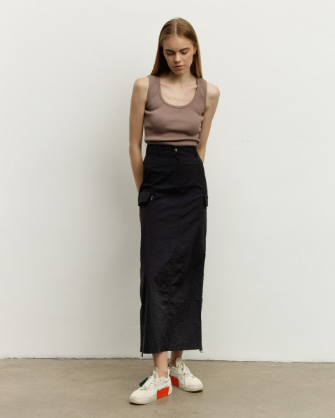 "Uma" cappuccino tank top